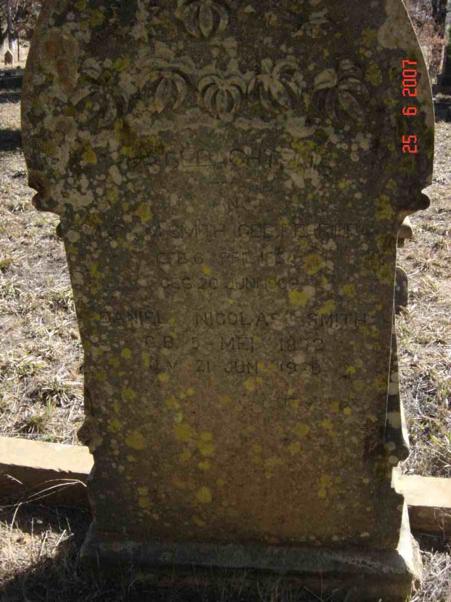 SMITH Maria M. nee FERRIERA 1834-1909 :: SMITH Daniel Nicolas 1852-1920