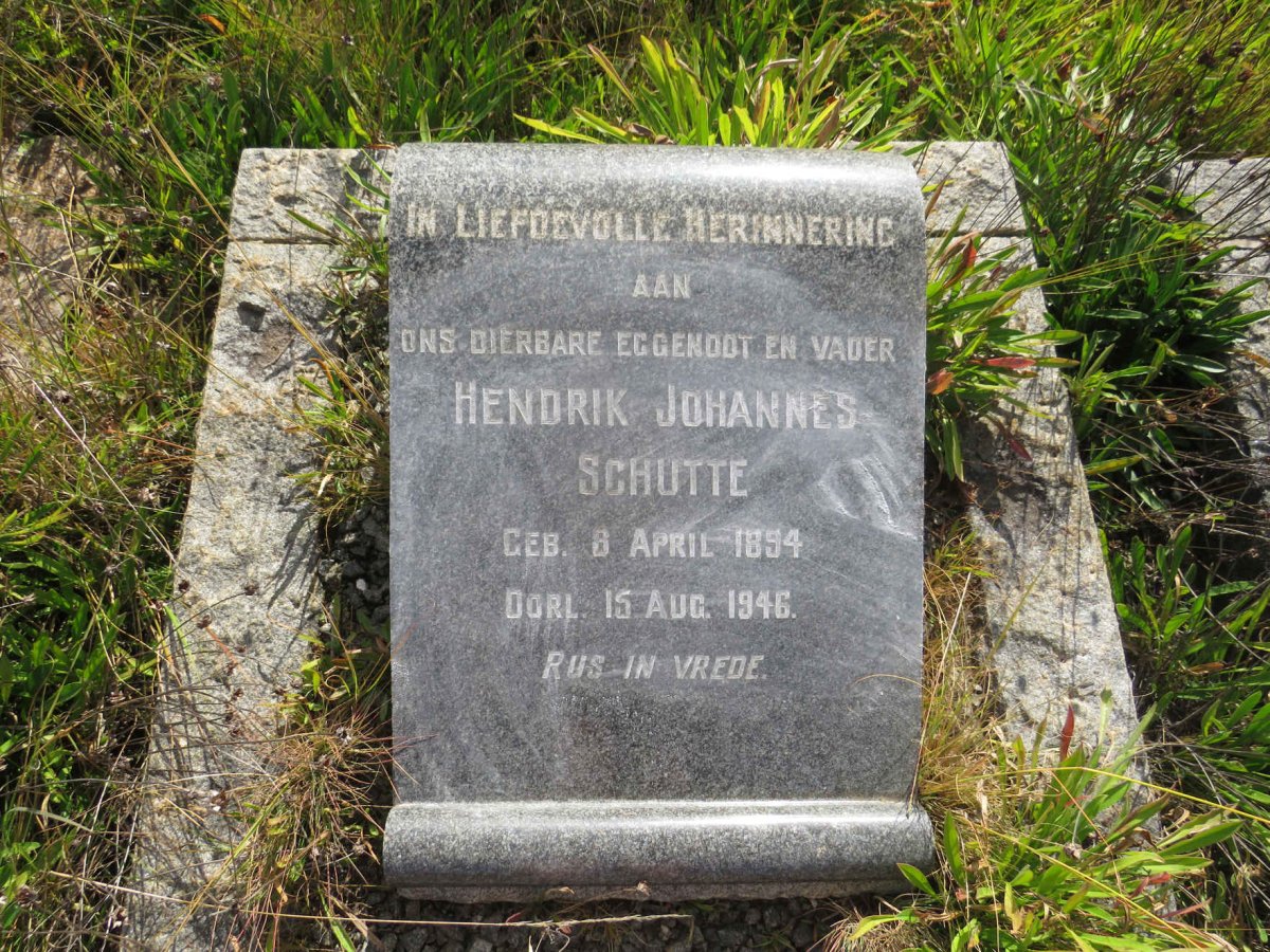 SCHUTTE Hendrik Johannes 1894-1946