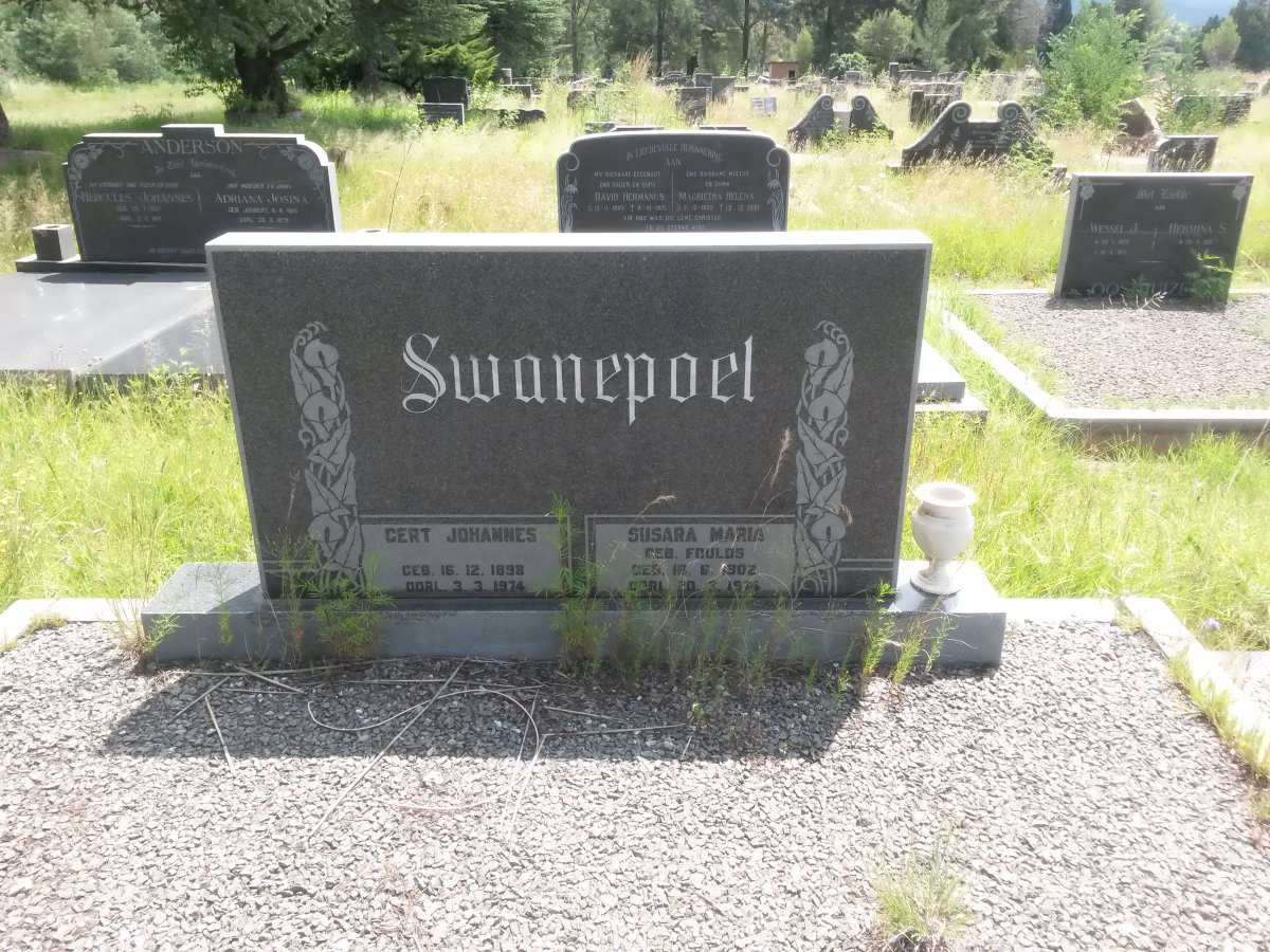 SWANEPOEL Gert Johannes &amp; Susara Maria