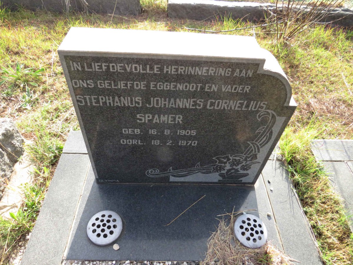 SPAMER Stephanus Johannes Cornelius 1905-1970