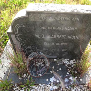 SLABBERT M.D. nee KOEN 1904-1957