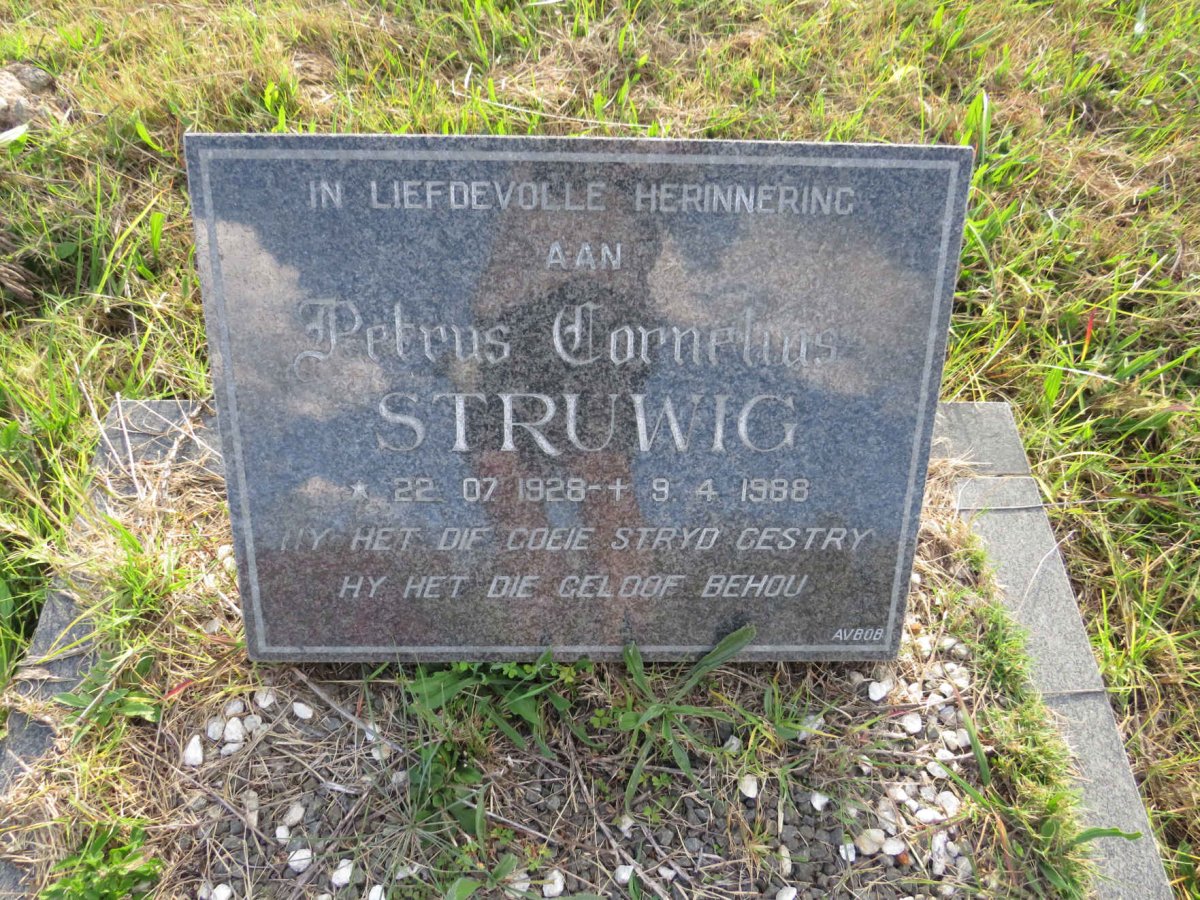 STRUWIG Petrus Cornelius 1928-1988