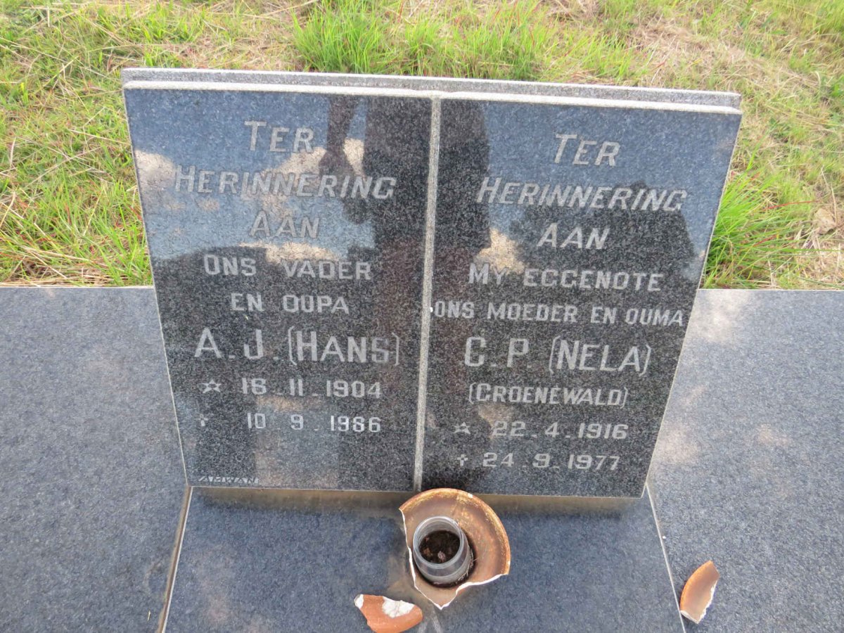 TALJAARD A.J. 1904-1986 & C.P. GROENEWALD 1916-1977 _2