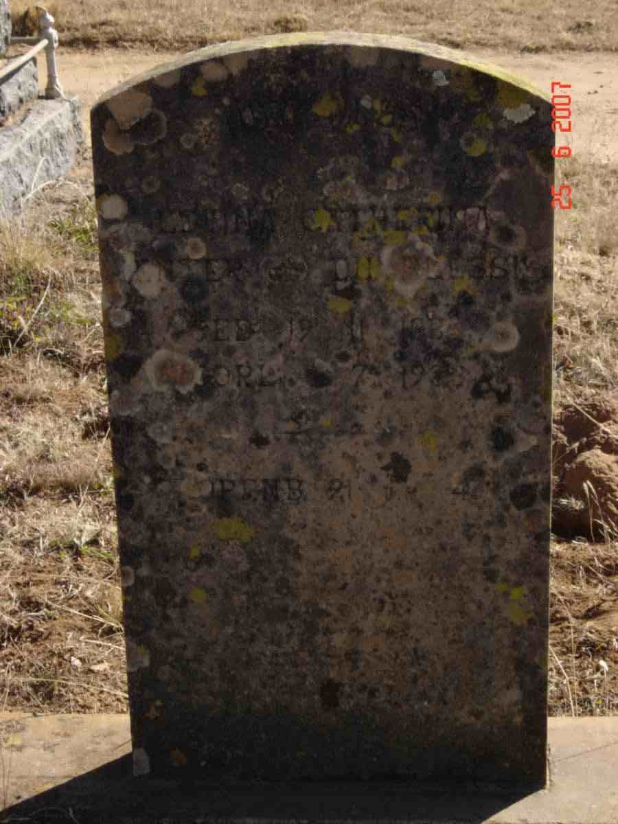 VENTER Levina Catherina nee DU PLESSIS 188?-1933