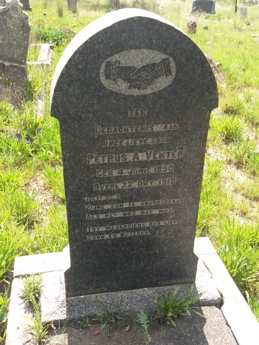 VENTER Petrus A. 1890-1918