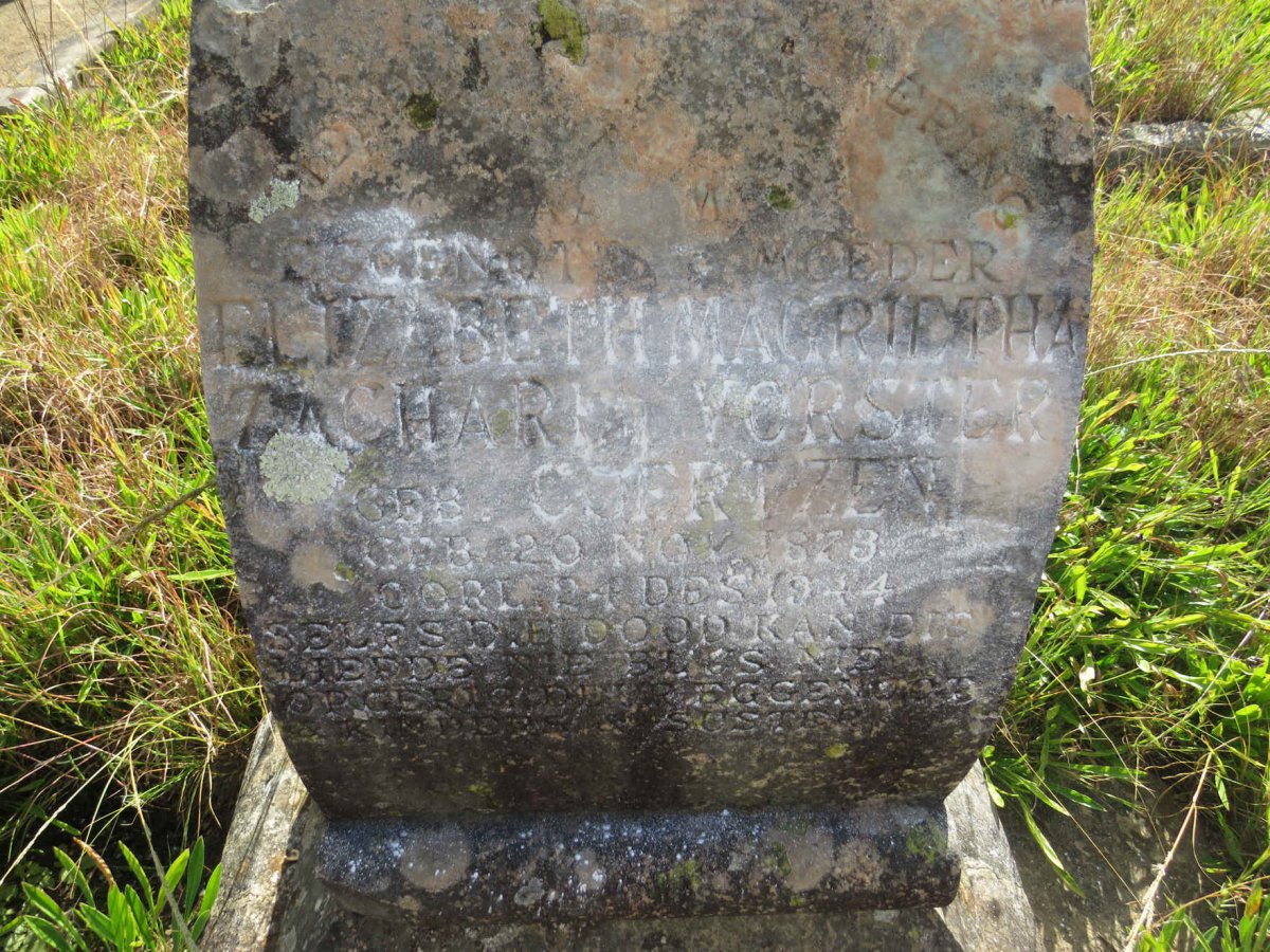 VORSTER Elizabeth Magrietha Zachariea nee COERTZEN 1873-1944