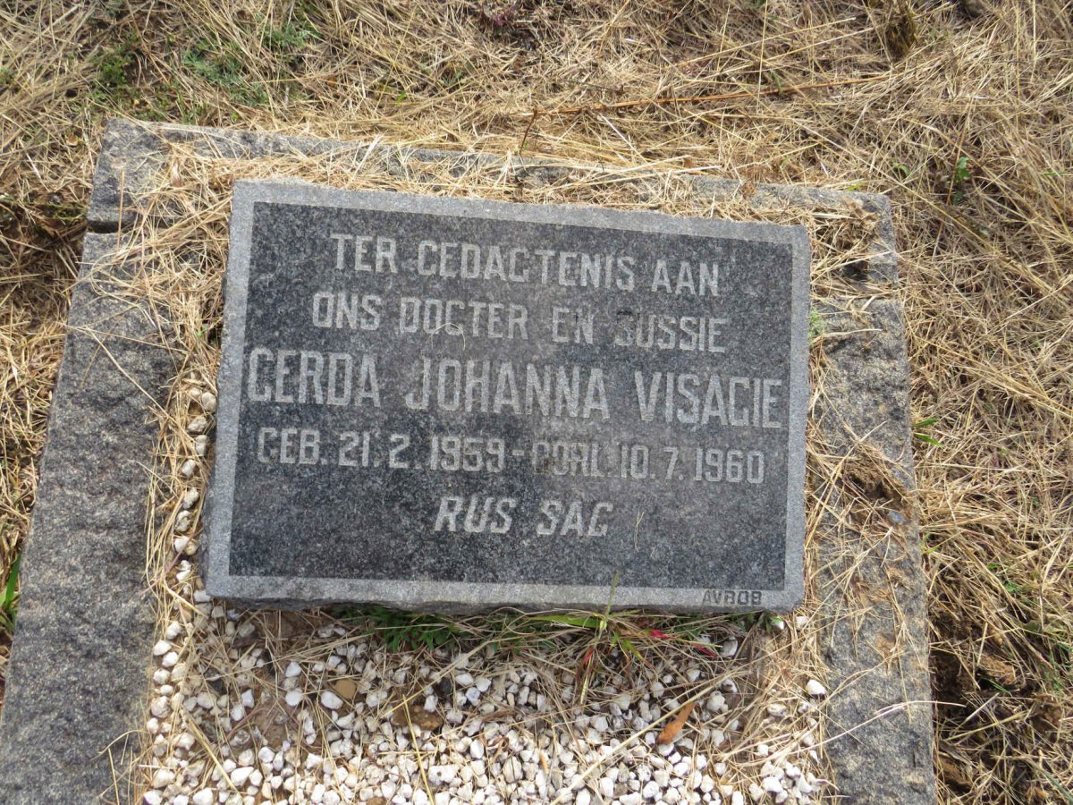 VISAGIE Gerda Johanna 1959-1960