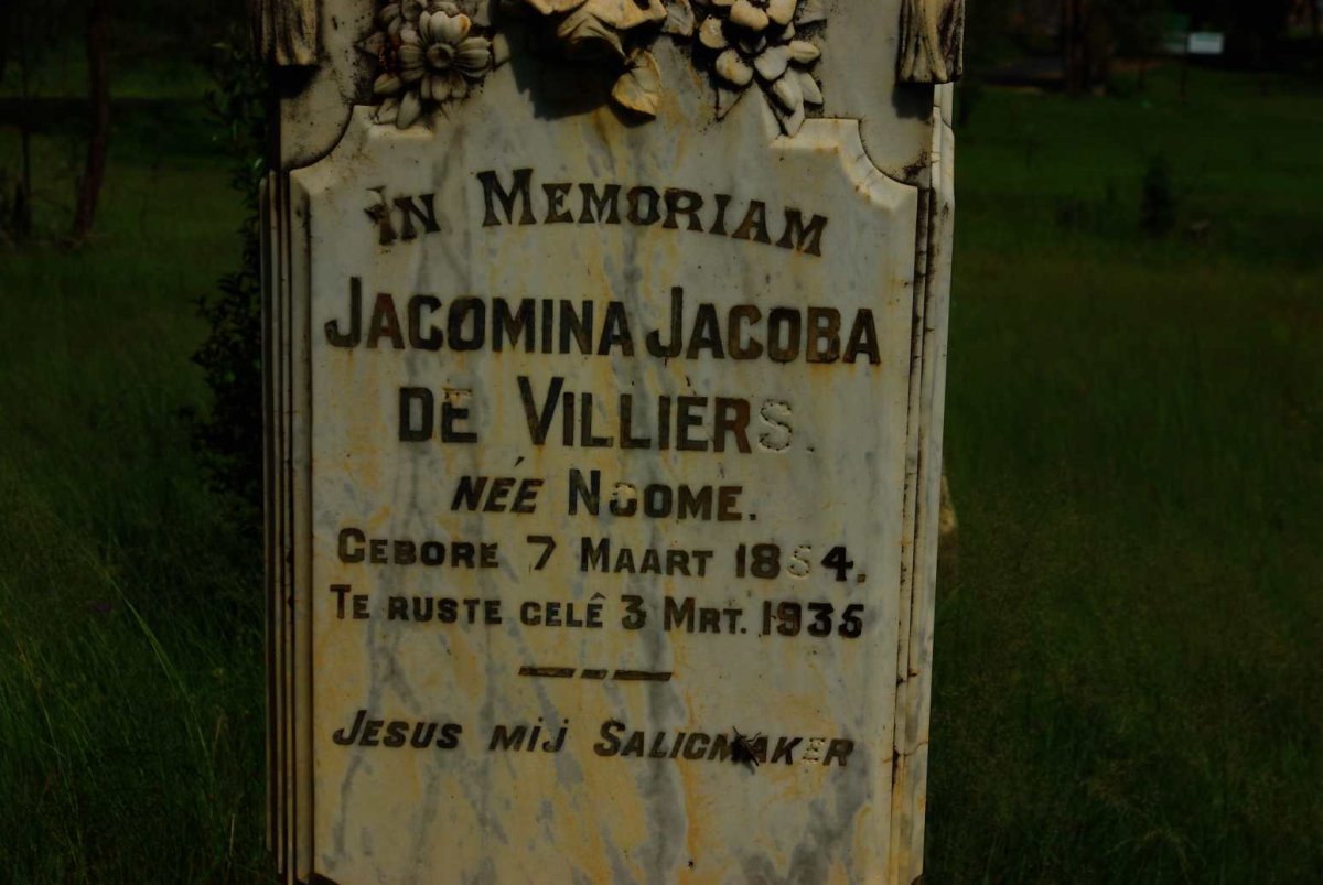 VILLIERS Jacomina Jacoba, de nee NOOME 1854-1935 _2