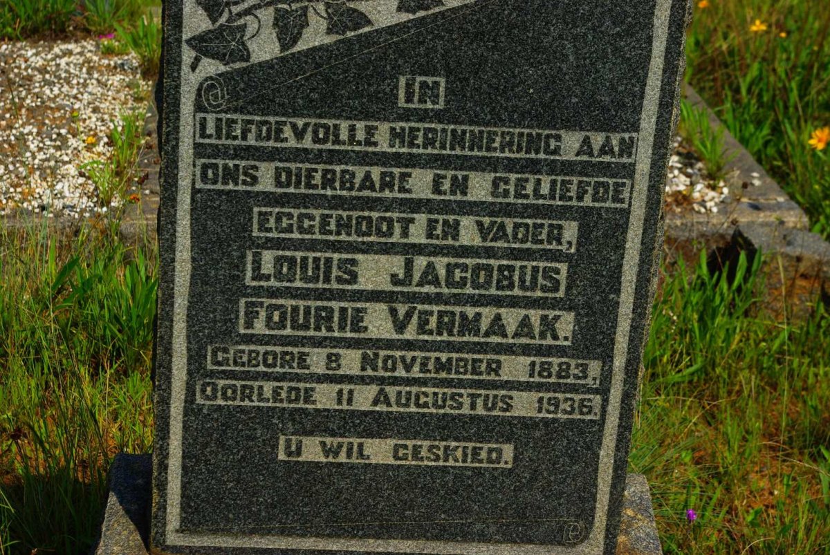 VERMAAK Louis Jacobus Fourie 1883-1936