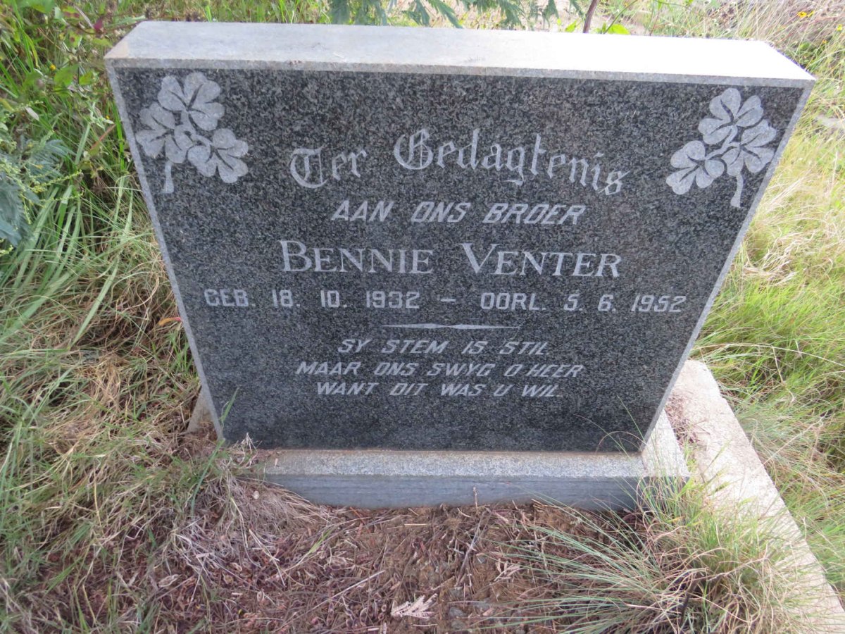 VENTER Bennie 1932-1952