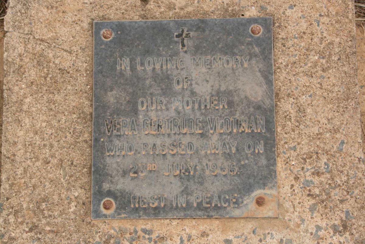VLOTMAN Vera Gertrude -1966
