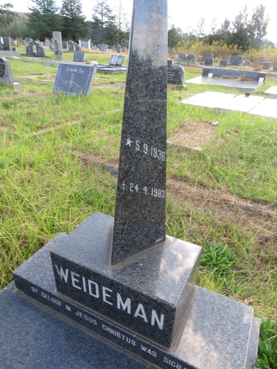 WEIDEMAN Hendrik Jacobus 1936-1983 _1