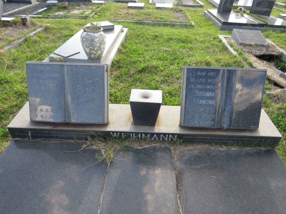 WEIHMANN Hendrik Jacobus 1910-1960 & Susanna Francina 1922-1990 _1