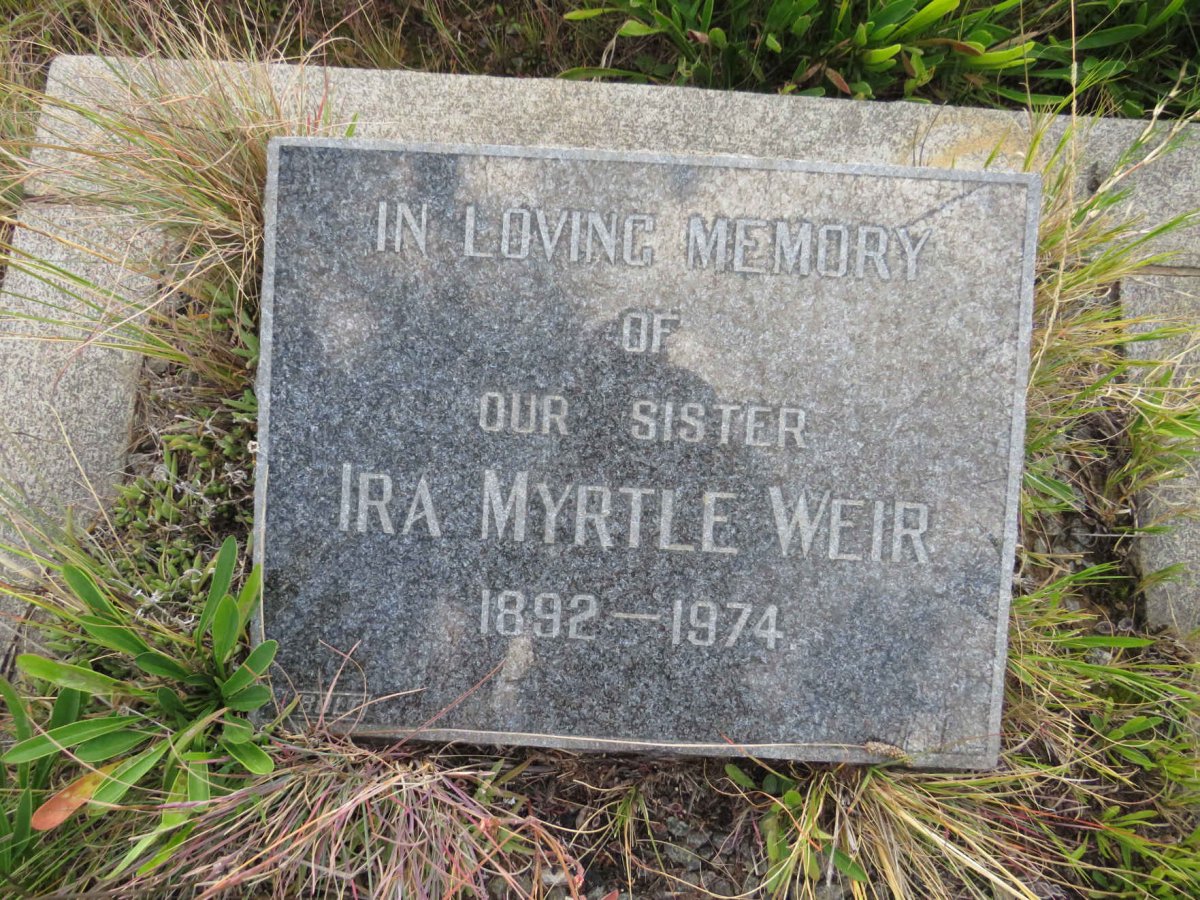 WEIR Ira Myrtle 1892-1974