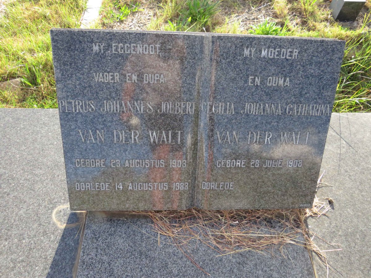 WALT Petrus Johannes Joubert, van der 1903-1983 & Cecilia Johanna Catharina 1908-