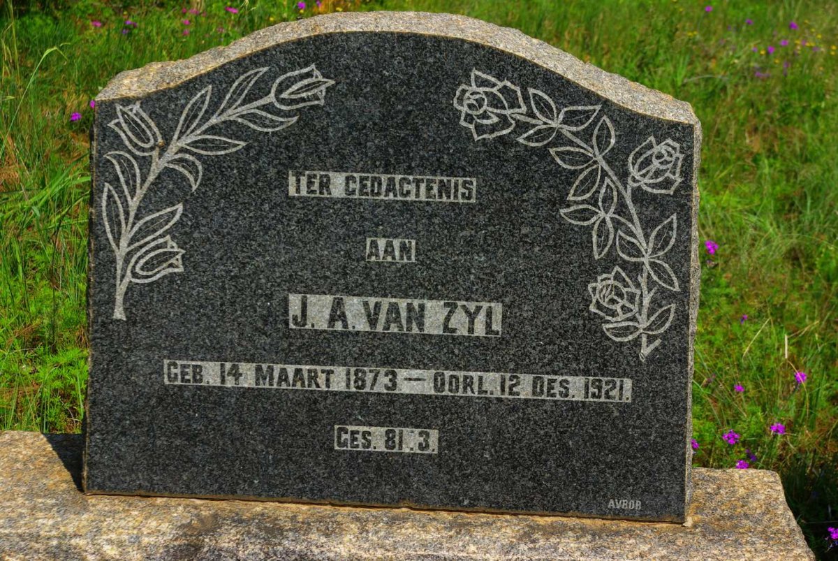 ZYL J.A., van 1873-1921