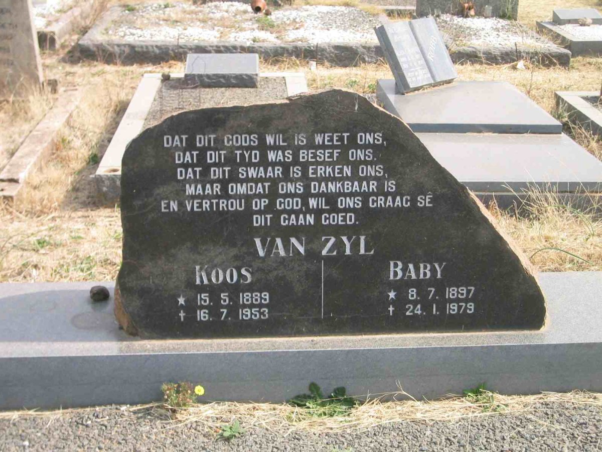 ZYL Koos, van 1889-1953 &amp; Baby 1897-1979