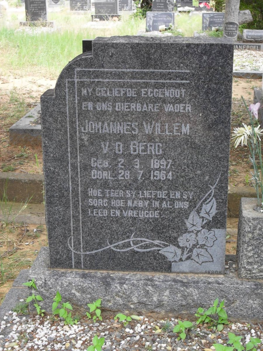 BERG Johannes Willem, v.d. 1897-1964
