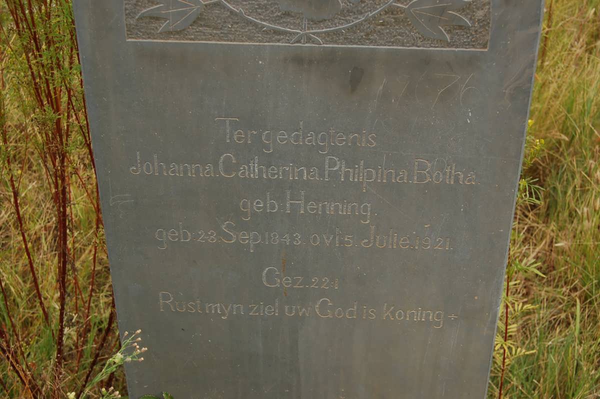 BOTHA Johanna Catherina Philpina nee HENNING 1843-1921