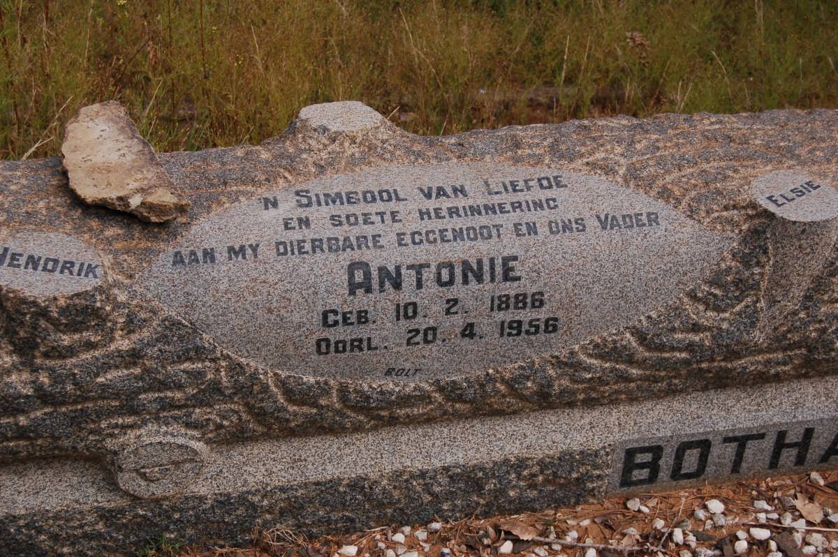 BOTHA Antonie 1886-1956 &amp; Anna Sophia LOUW 1896-1959