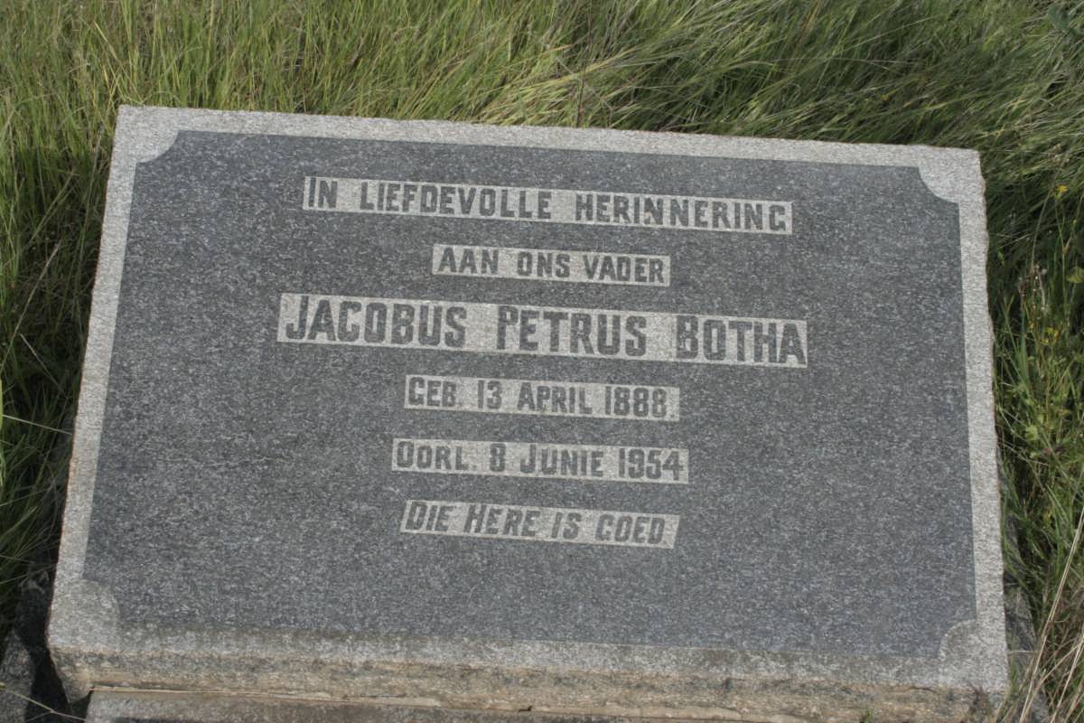 BOTHA Jacobus Petrus 1888-1954