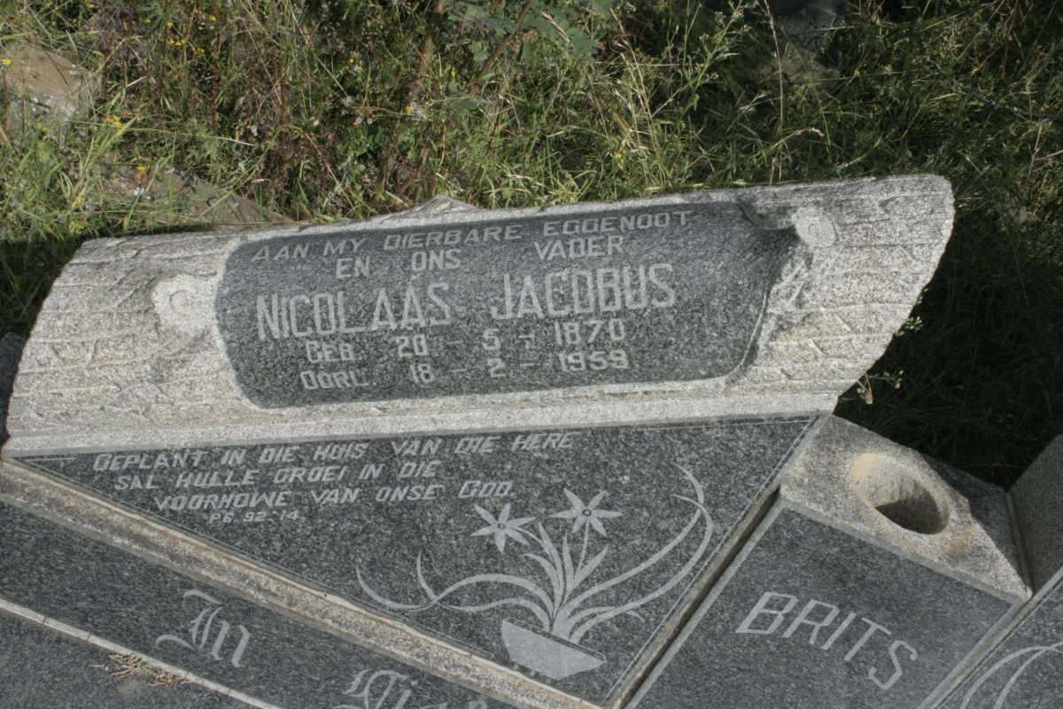 BRITS Nicolaas Jacobus 1870-1959 &amp; Maria Elizabeth OBERHOLZER 1883-1966