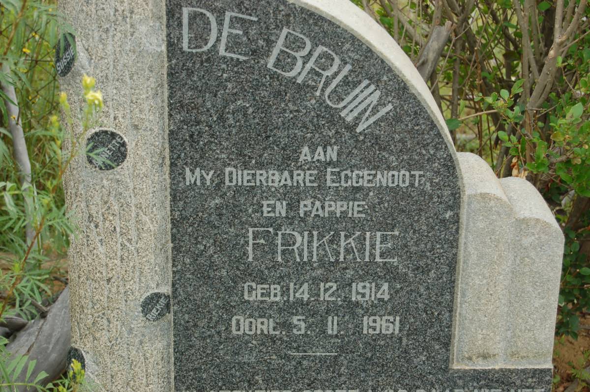 BRUIN Frikkie, de 1914-1961