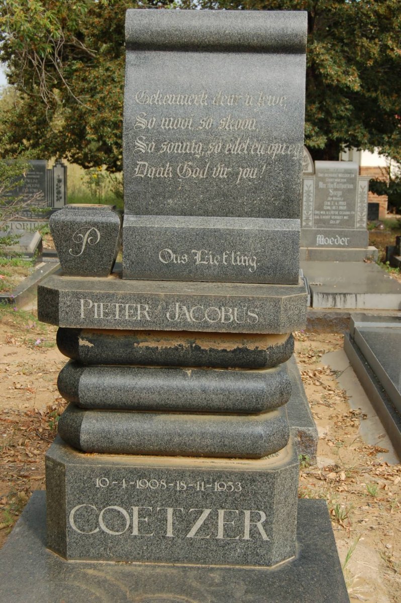 COETZER Pieter Jacobus 1908-1953