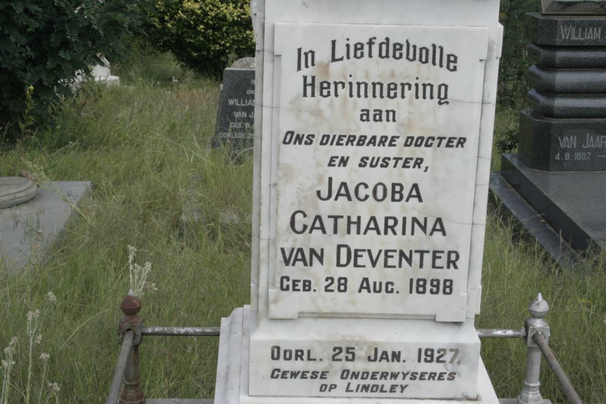 DEVENTER Jacoba Catharina, van 1898-1927