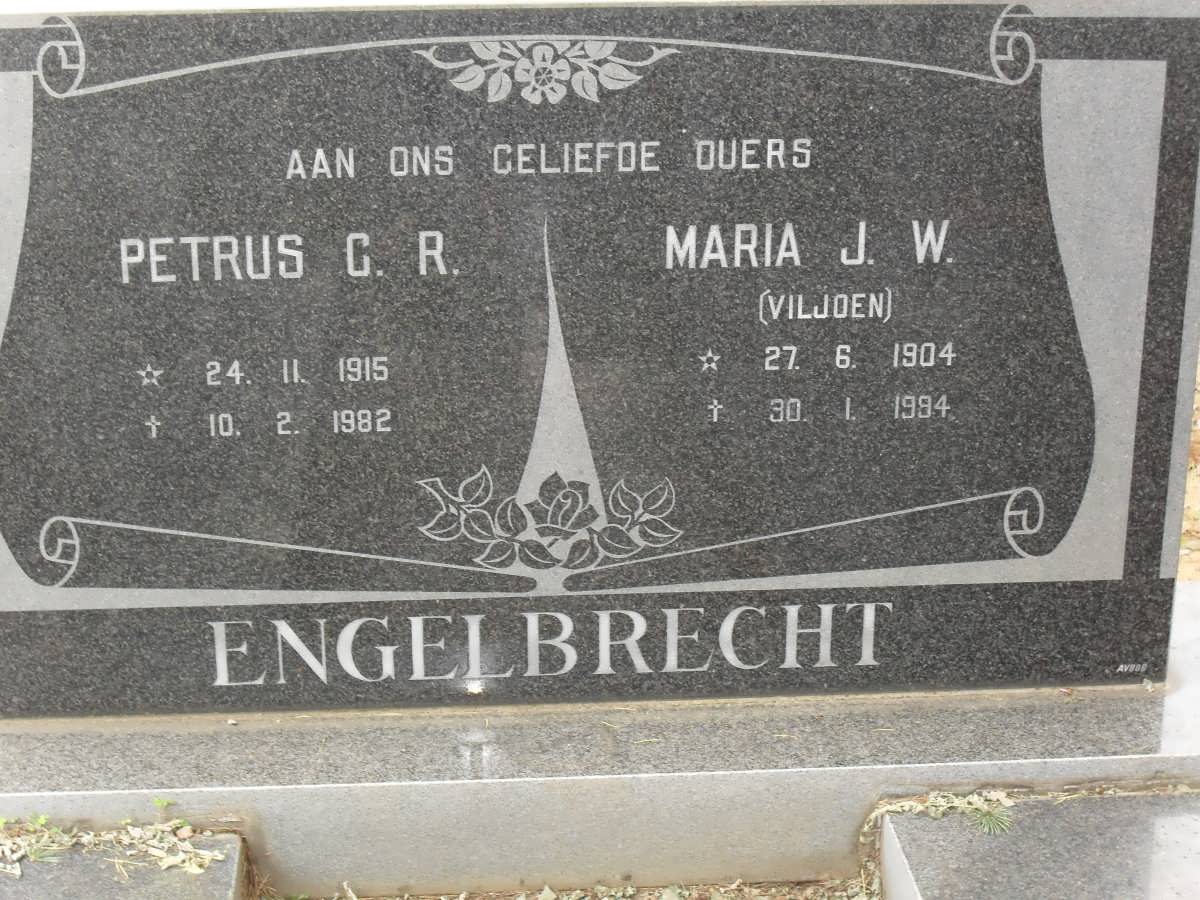 ENGELBRECHT Petrus G.R. 1915-1982 &amp; Maria J.W. VILJOEN 1904-1994