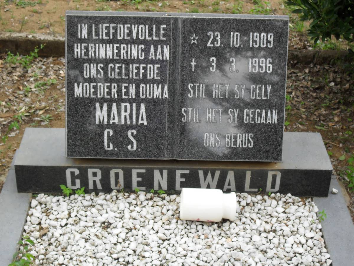 GROENEWALD Maria C.S. 1909-1996