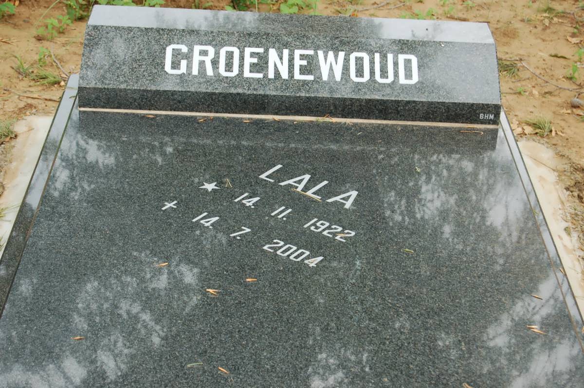 GROENEWOUD Lala 1922-2004