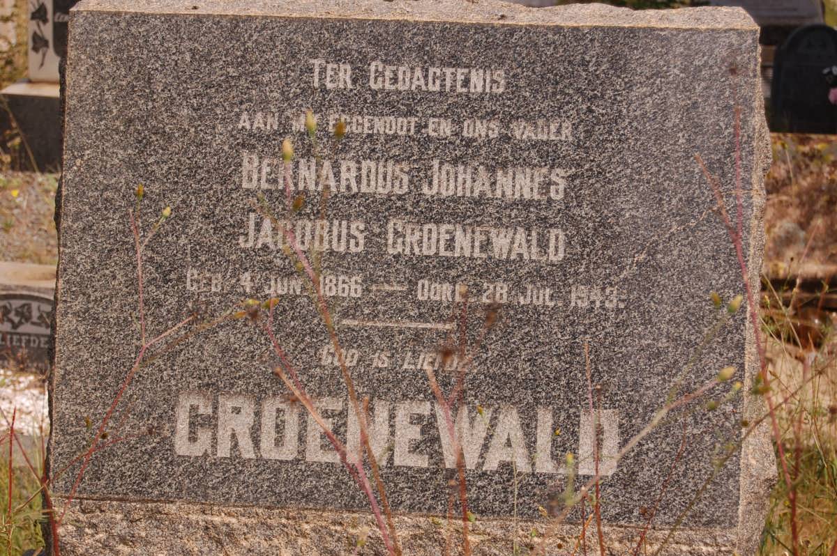 GROENEWALD Bernardus Johannes Jacobus 1866-1943