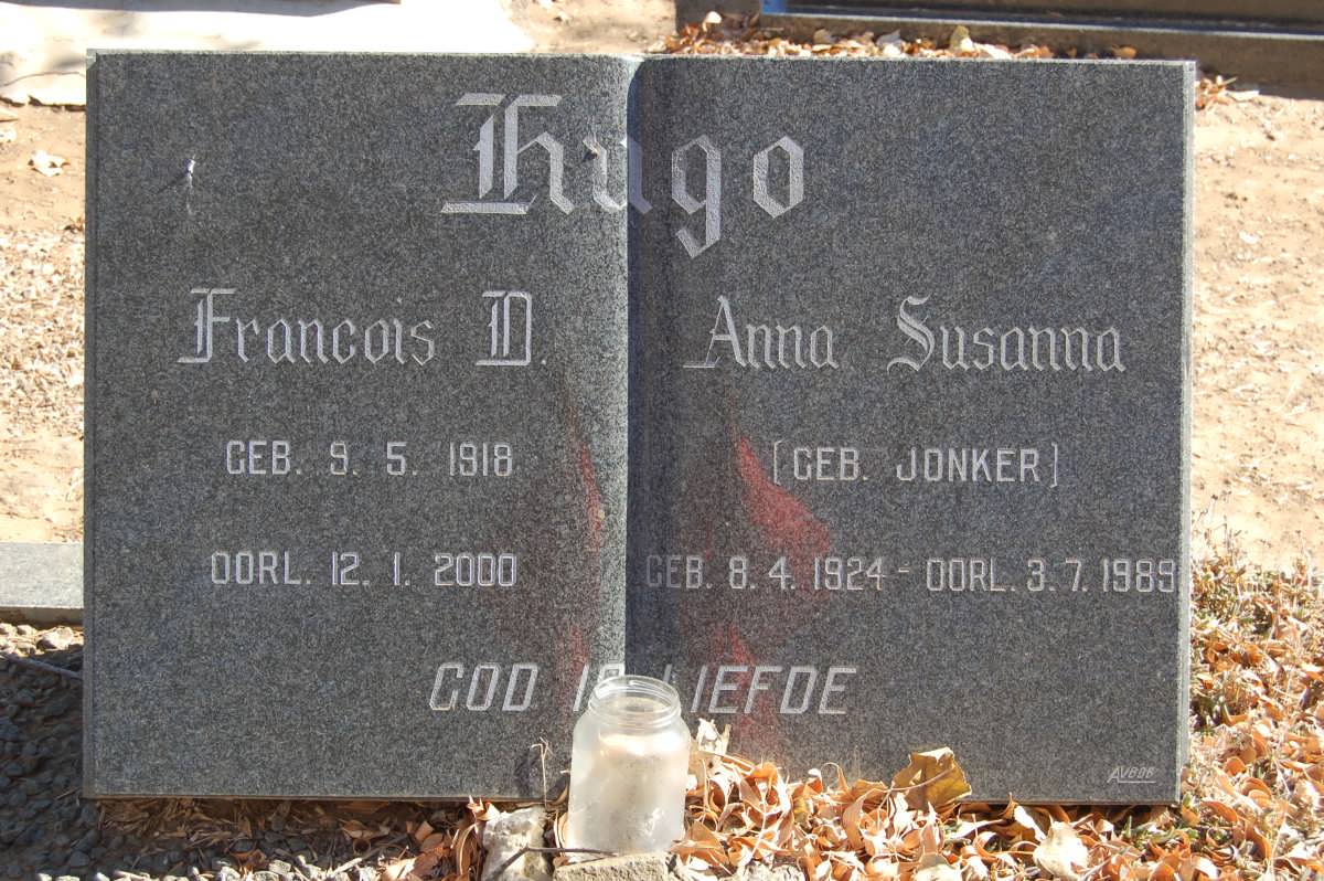 HUGO Francois D. 1918-2000 &amp; Anna Susanna JONKER 1924-1989