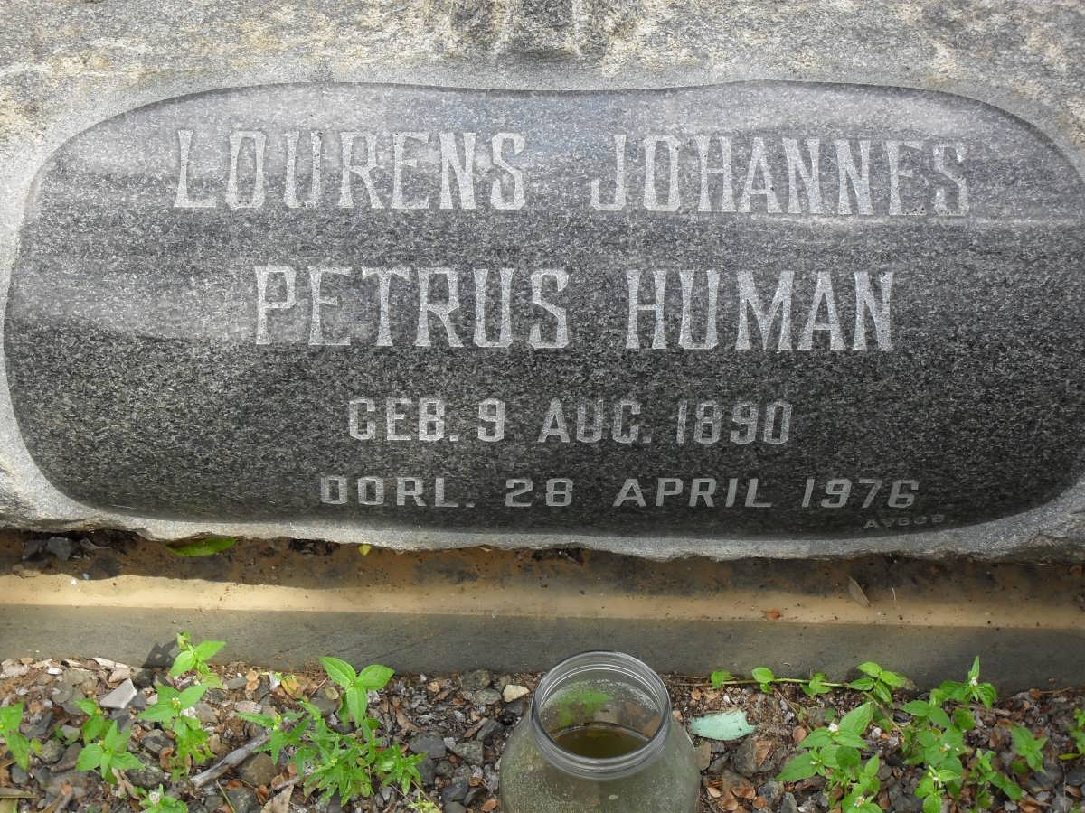HUMAN Lourens Johannes Petrus 1890-1976