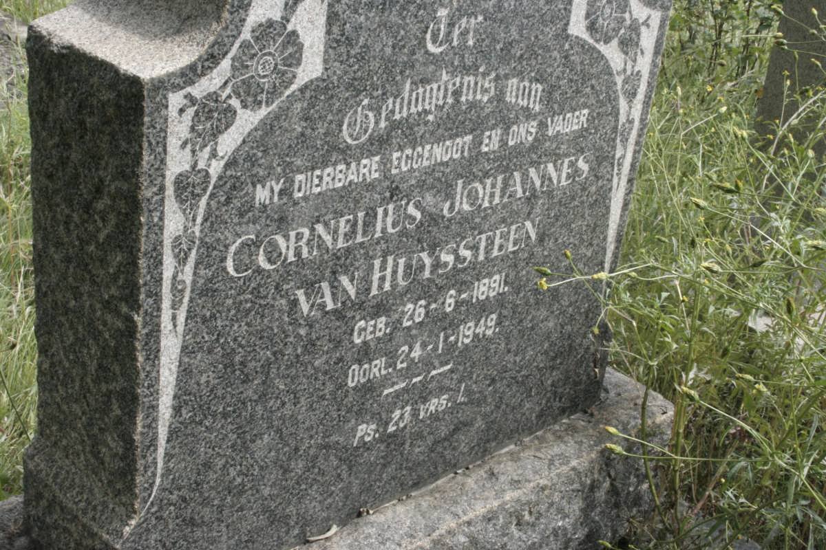 HUYSSTEEN Cornelius Johannes, van 1891-1949