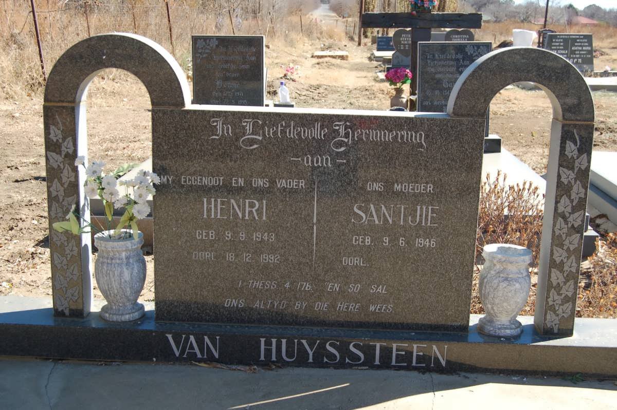 HUYSSTEEN Henri, van 1943-1992 &amp; Santjie 1946-