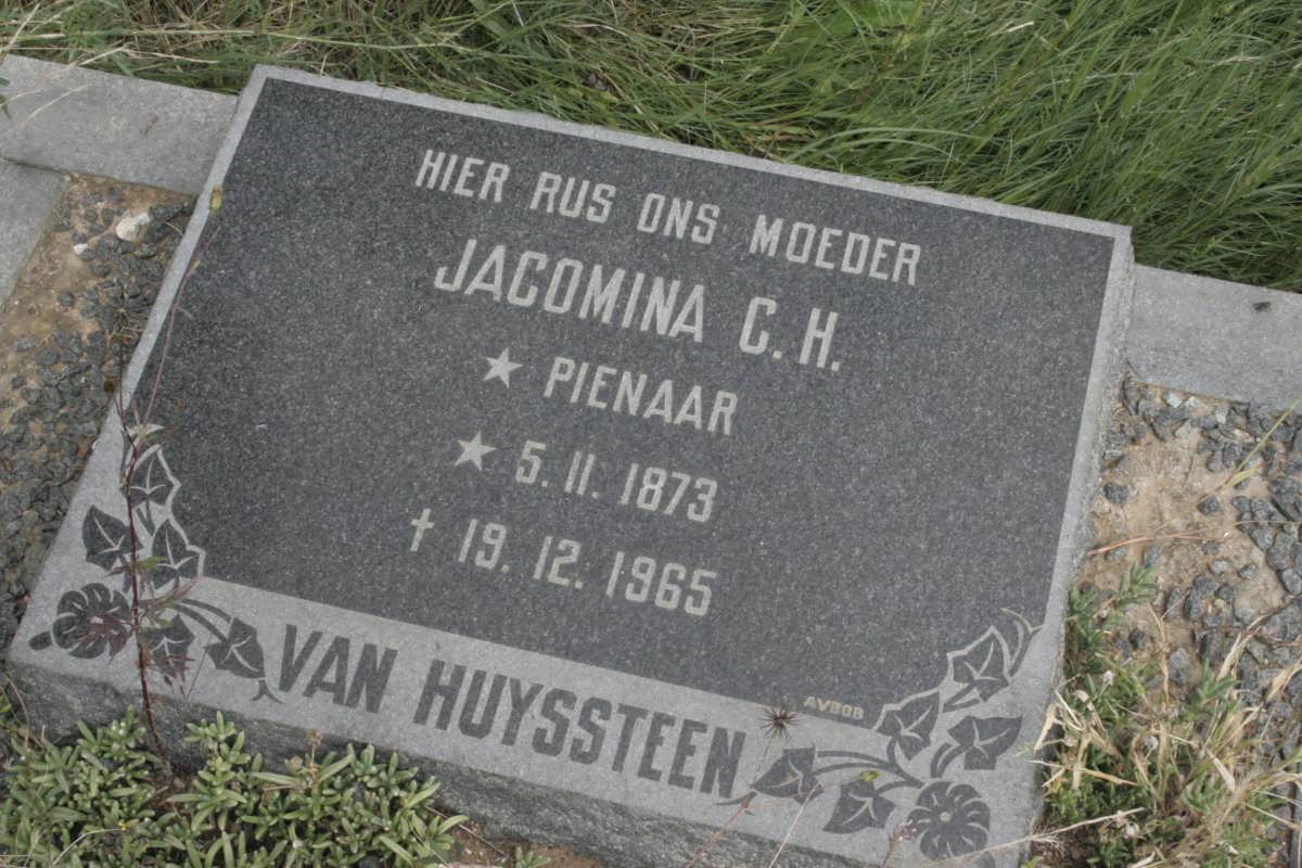 HUYSSTEEN Jacomina C.H., van nee PIENAAR 1873-1965 