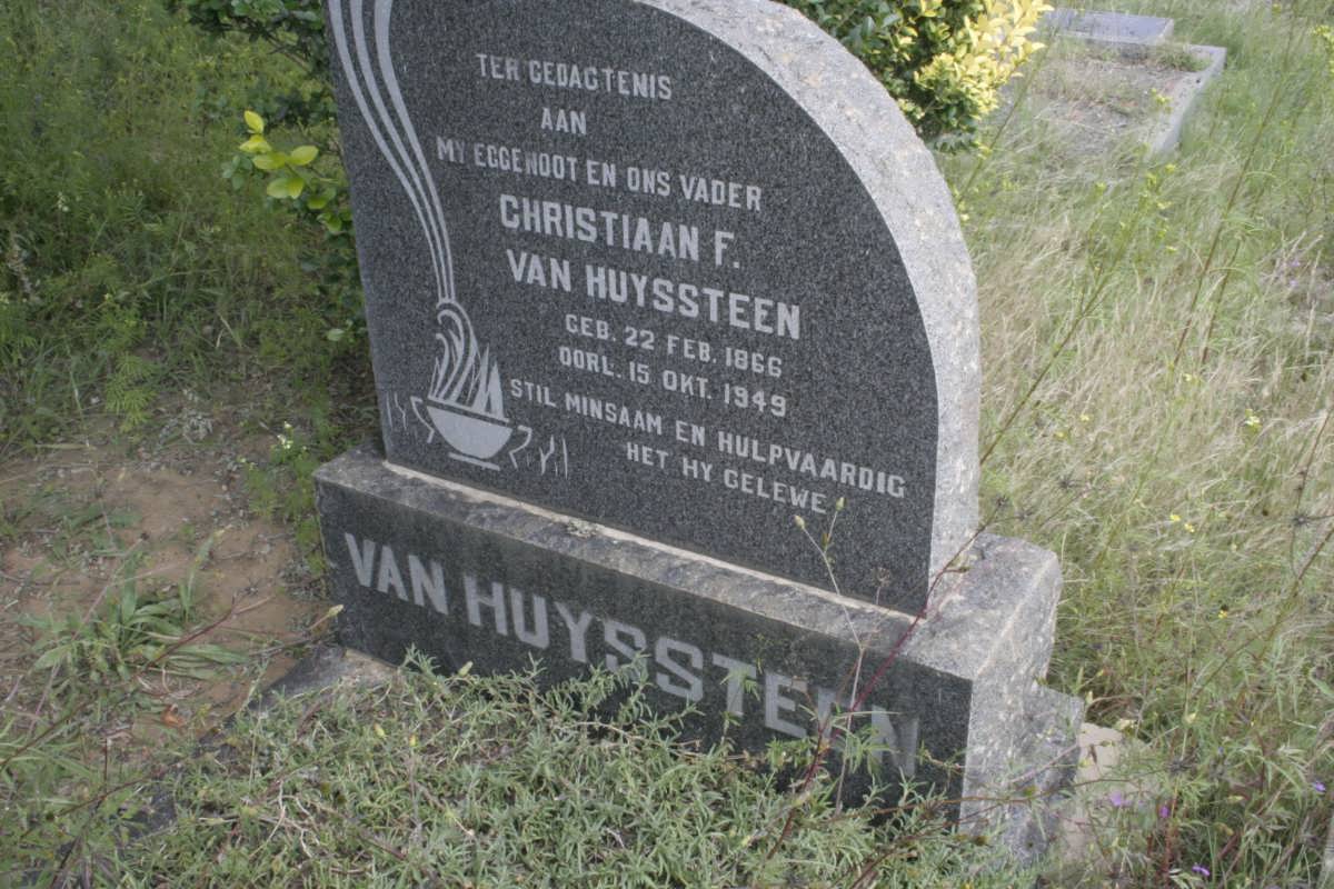 HUYSSTEEN Christiaan F., van 1866-1949
