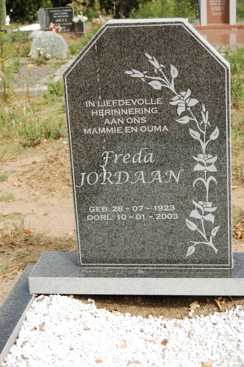 JORDAAN Freda 1923-2003