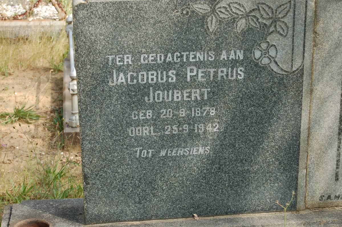JOUBERT Jacobus Petrus 1878-1942