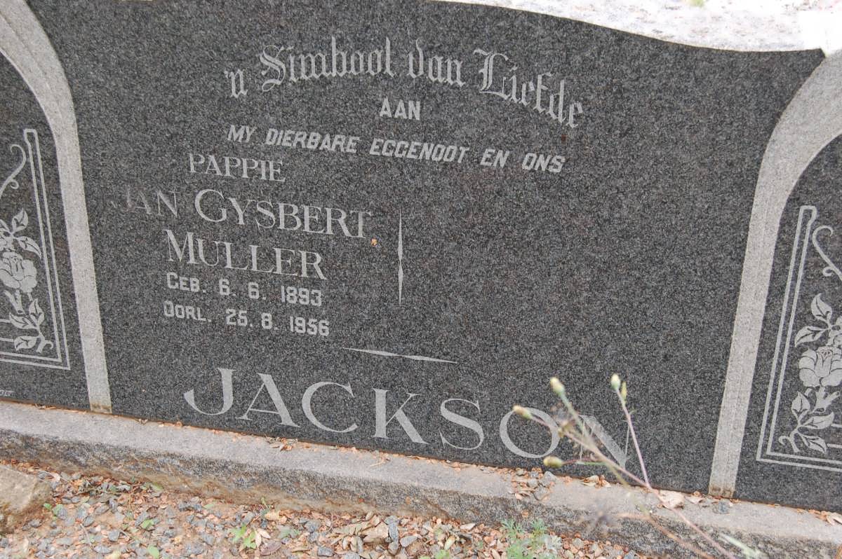 JACKSON Jan Gysbert Muller 1893-1956