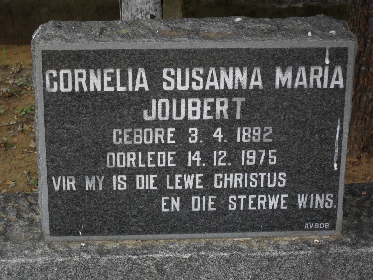 JOUBERT Cornelia Susanna Maria 1892-1975