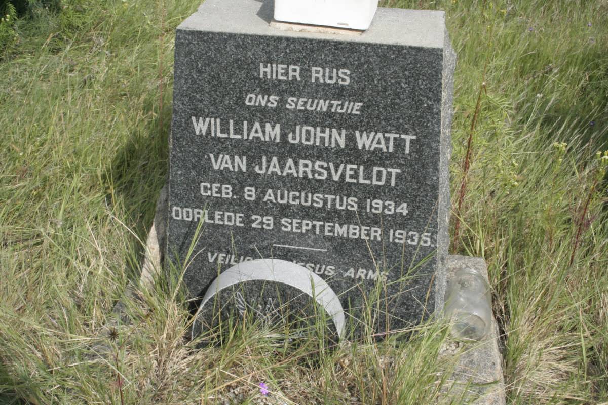 JAARSVELDT William John Watt, van 1934-1935