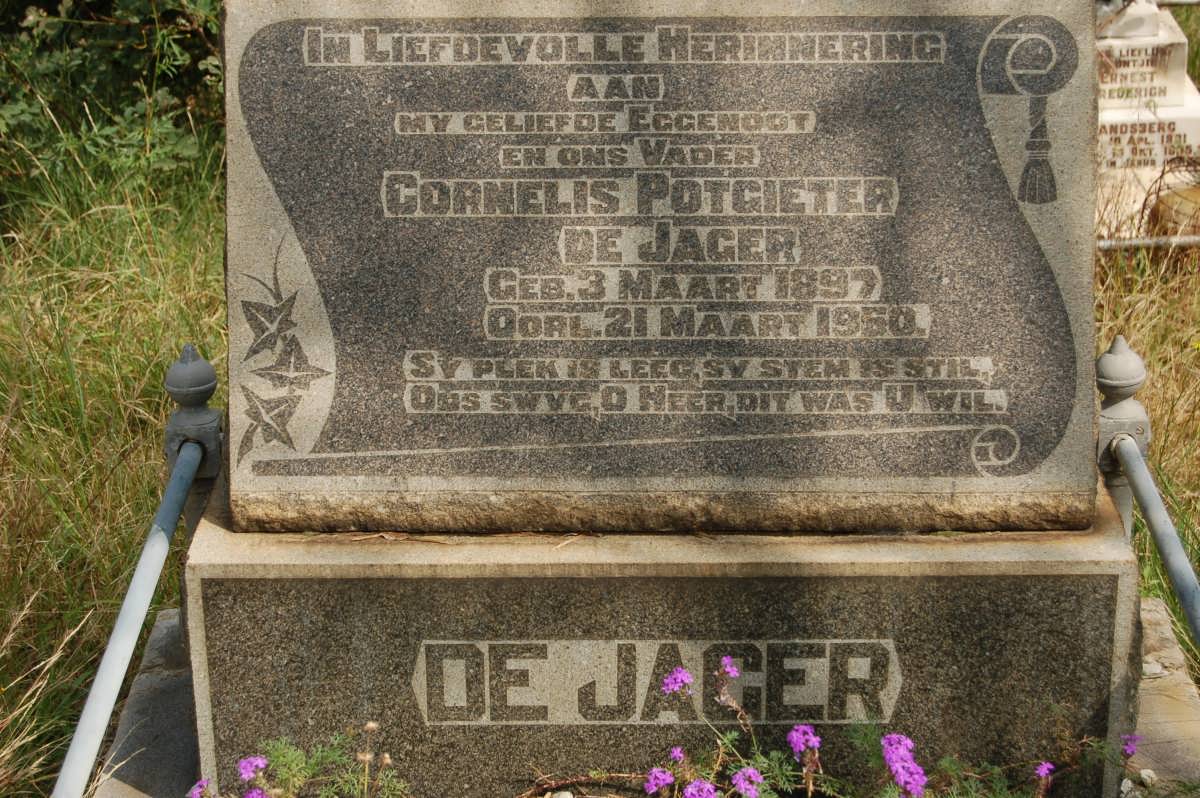 JAGER Cornelis Potgieter, de 1897-1950