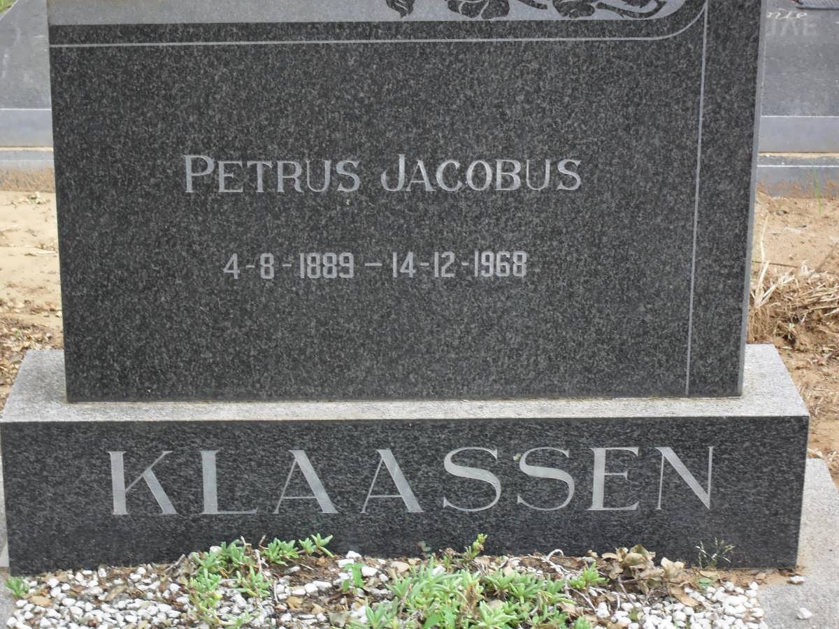 KLAASSEN Petrus Jacobus 1889-1968