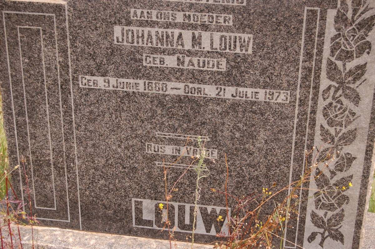 LOUW Johanna M. nee NAUDE 1888-1973