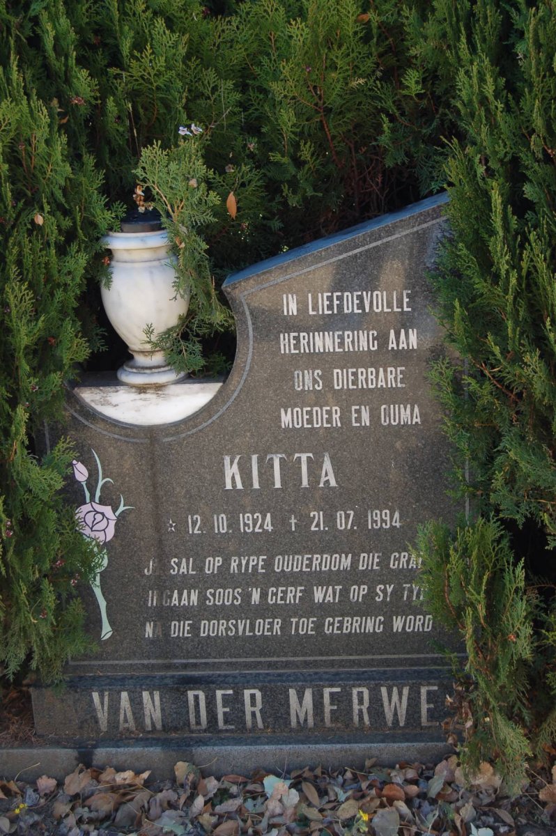 MERWE Kitta, van der 1924-1994