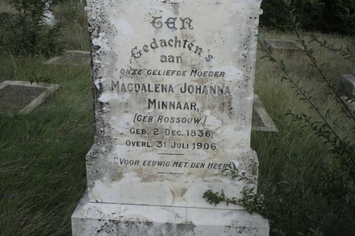 MINNAAR Magdalena Johanna nee ROSSOUW 1836-1906