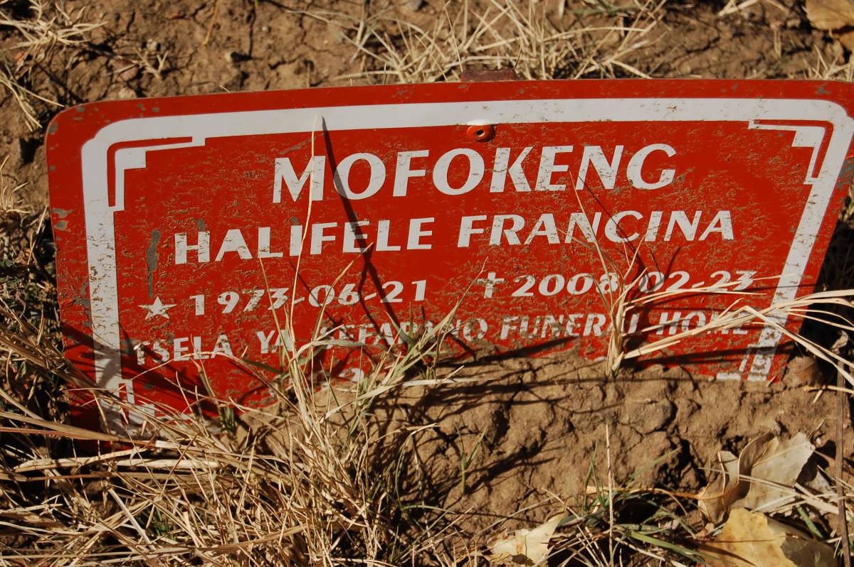 MOFOKENG Halifele Francina 1973-2008